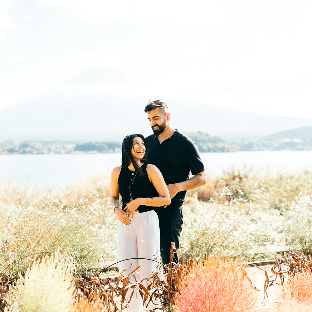 surprise proposal photography at Mount Fuji