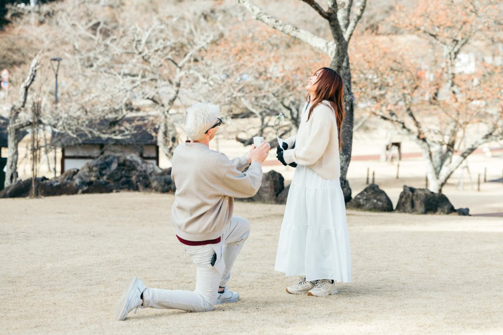 Surprise proposal photo Izu