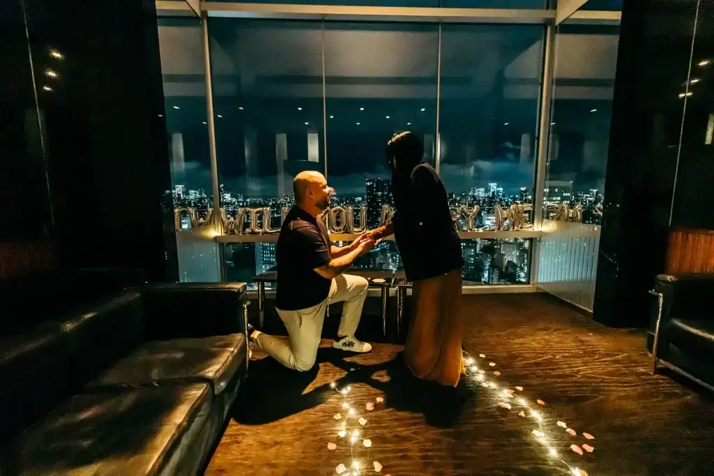Surprise proposal photography Japan